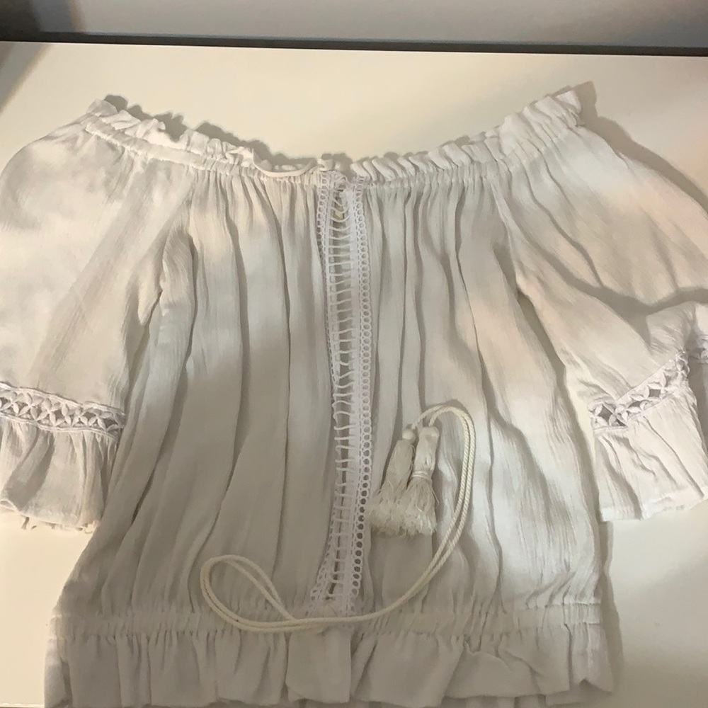 white boho top